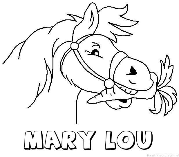 Mary lou paard van sinterklaas kleurplaat